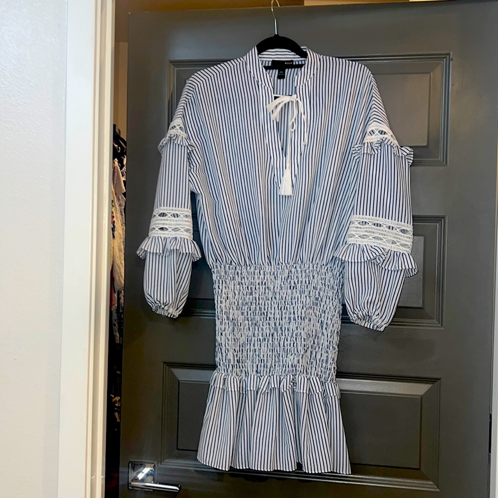 NWOT Adorable summer Aqua dress with empire waist.  Super flattering